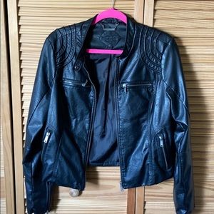 Synthetic leather jacket